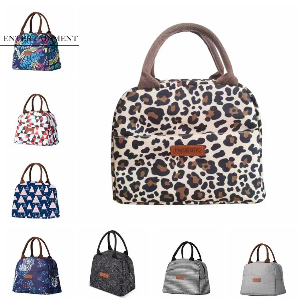 Suministros de cocina, bolsas de Picnic de Color flor, bolso con aislamiento térmico, bolsa de almuerzo con aislamiento portátil, refrigerador, cantimplora de tela Oxford