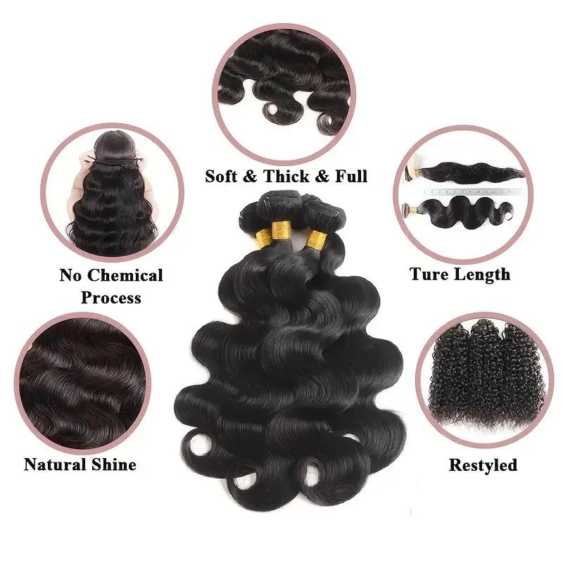 30인치 28인치 바디 웨이브 3-4 묶음 생처녀 모발 미가공 100% 인모 브라질리언 바디 웨이브 인모 묶음 붙임머리