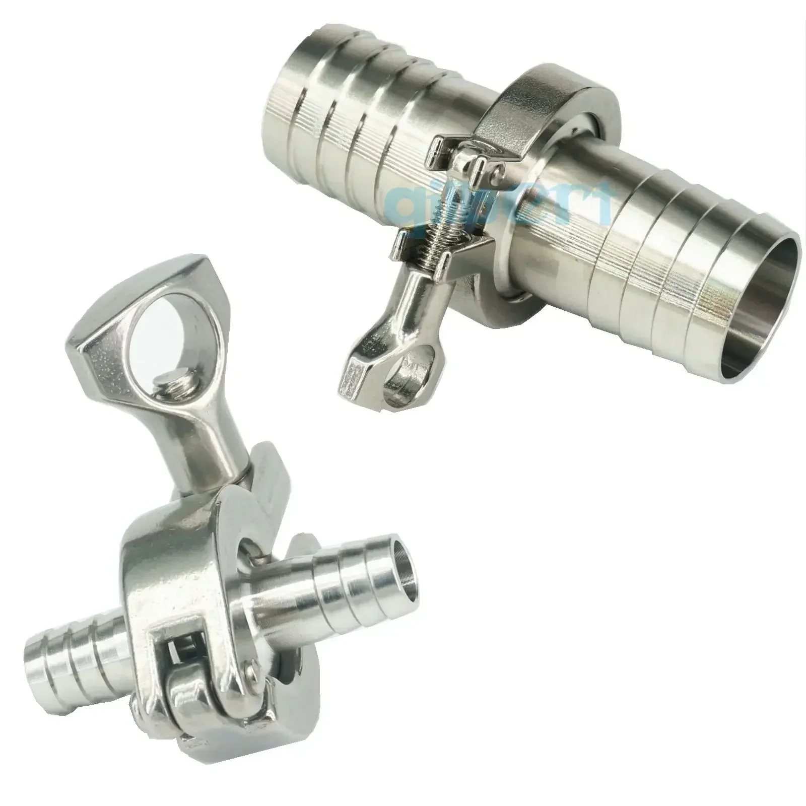 10/12.7/16/19/25/32/38/45/51/57/63/76mm Hose Barb x 0.5" 1.5" 2" Tri Clamp Set 304 Stainless Sanitary Fitting Tri-Clover Brew