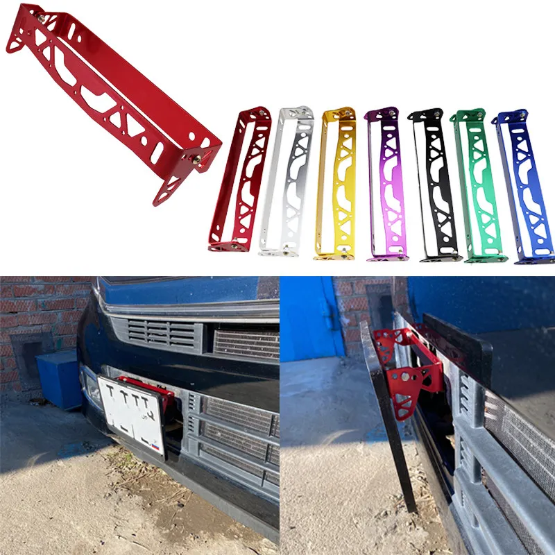 Car modification aluminum alloy license plate holder rotating adjustable angle modification racing car