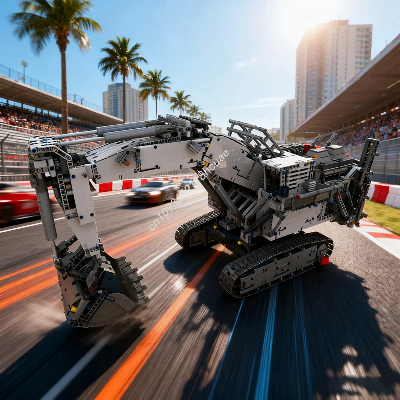 

4149 шт. MOC модификация экскаватора с индивидуальным управлением, модель строительных блоков, строительные DIY, креативные рождественские подарки, кирпичная игрушка для детей