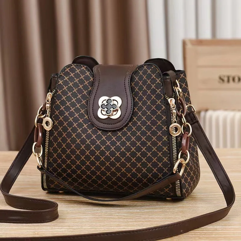 New Women Handbag bag for women Shoulder Crossbody Bag Flip check print large capacity single shoulder straddle bag