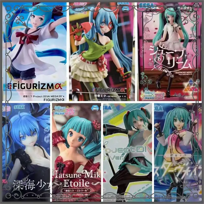 

Оригинальная фигурка Sega Hatsune Miku Singer Project Mega 39S Luminasta Figurizm, аниме-фигурка, коллекционная модель, игрушка, подарок, настольное украшение, ПВХ