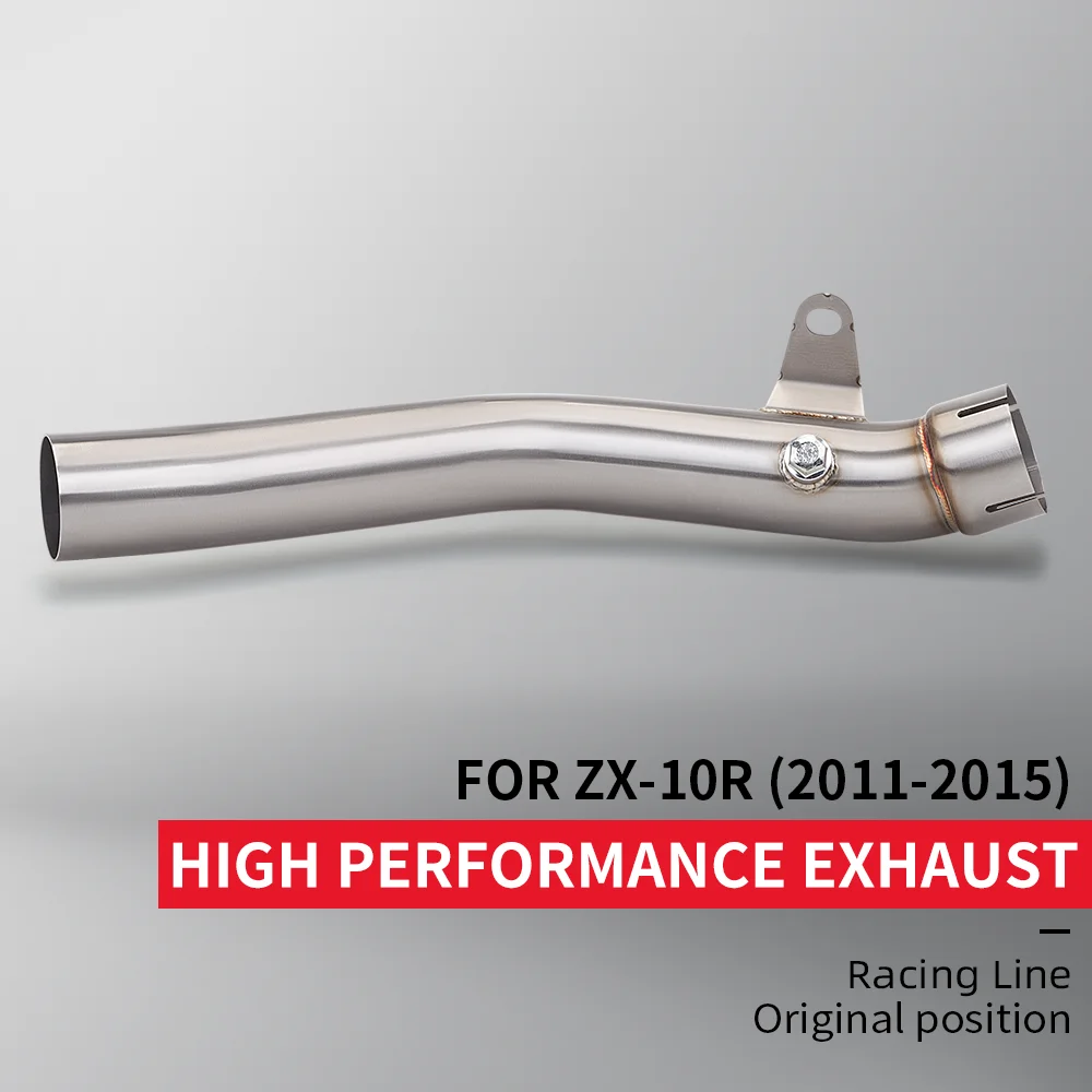 

For ZX-10R ZX10R 2011 - 2015 Connecting pipe eliminator, link to the exhaust pipe of the original motorcycle