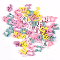 100Pcs/Pack Random mix Note pattern Wooden Craft Scrapbooking Home Decoration Embellishments handicraft 16mm cp3444