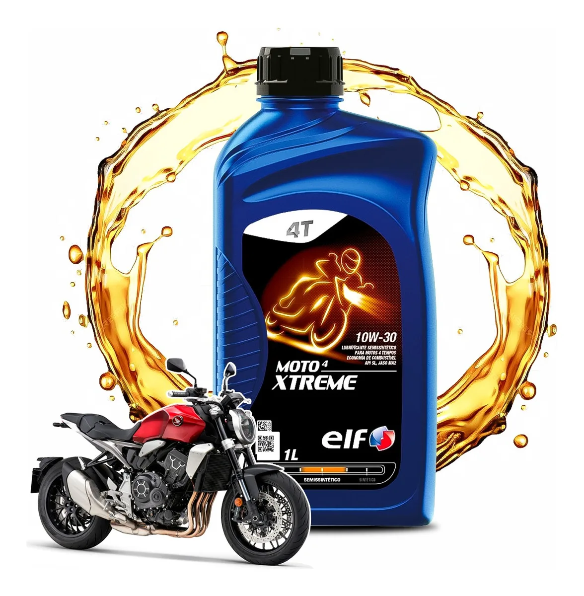 Oil For Honda Cb 1000R Semi-synthetic Elf 10W-30 Xtreme