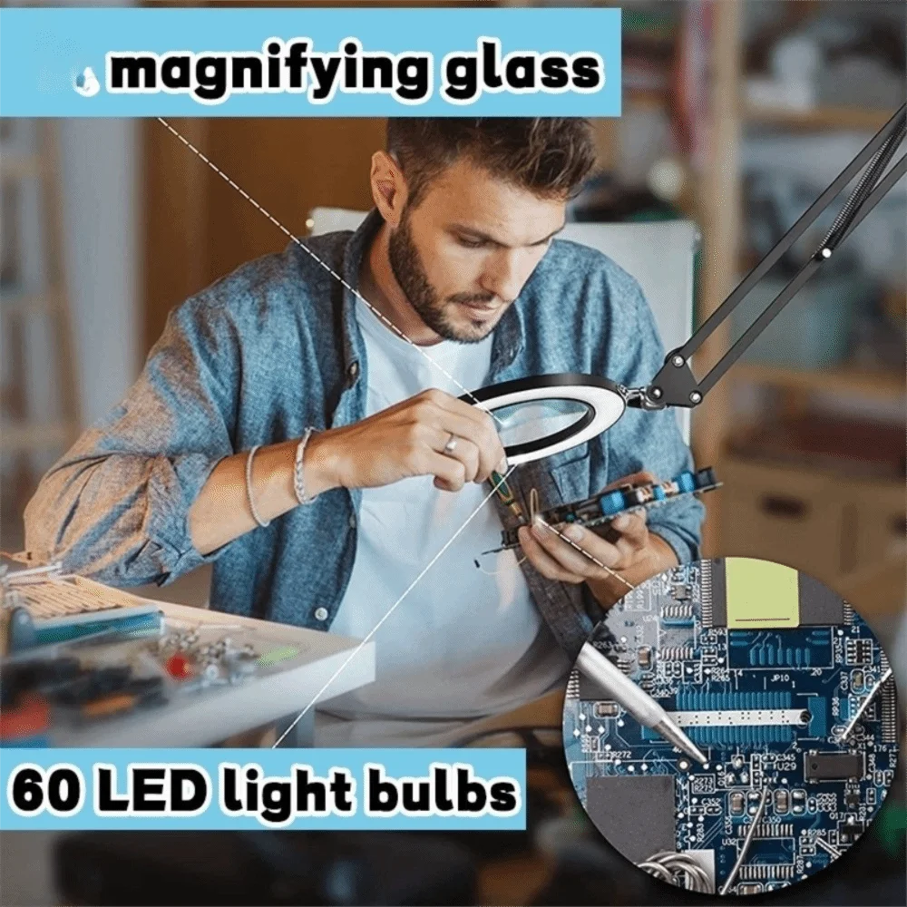 

Винтажная металлическая настольная светодиодная лампа, регулируемая складная лампа для защиты глаз, гибкий ночник с длинной рукой, работа