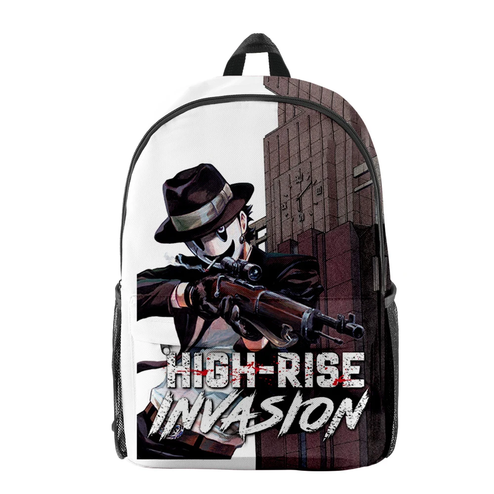 

Fashion Novelty Cool High-Rise invasión pupil Bookbag Notebook Backpacks 3D Print Oxford Waterproof Boys/Girls Travel Backpacks