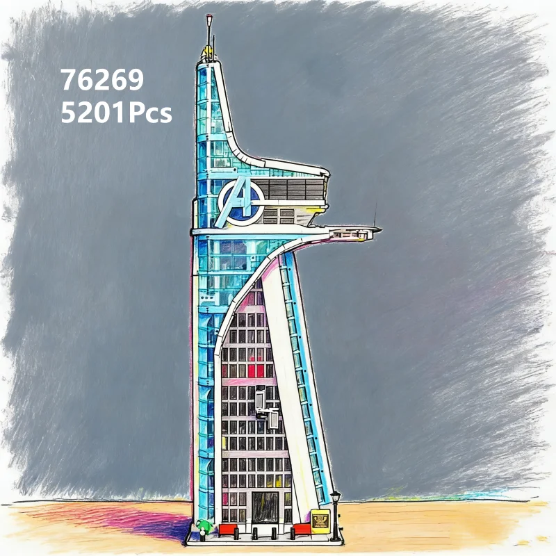 76269 Battle Tower Modular Model Christmas Festival Party Gifts 5201Pcs Brick Children Educational Toys