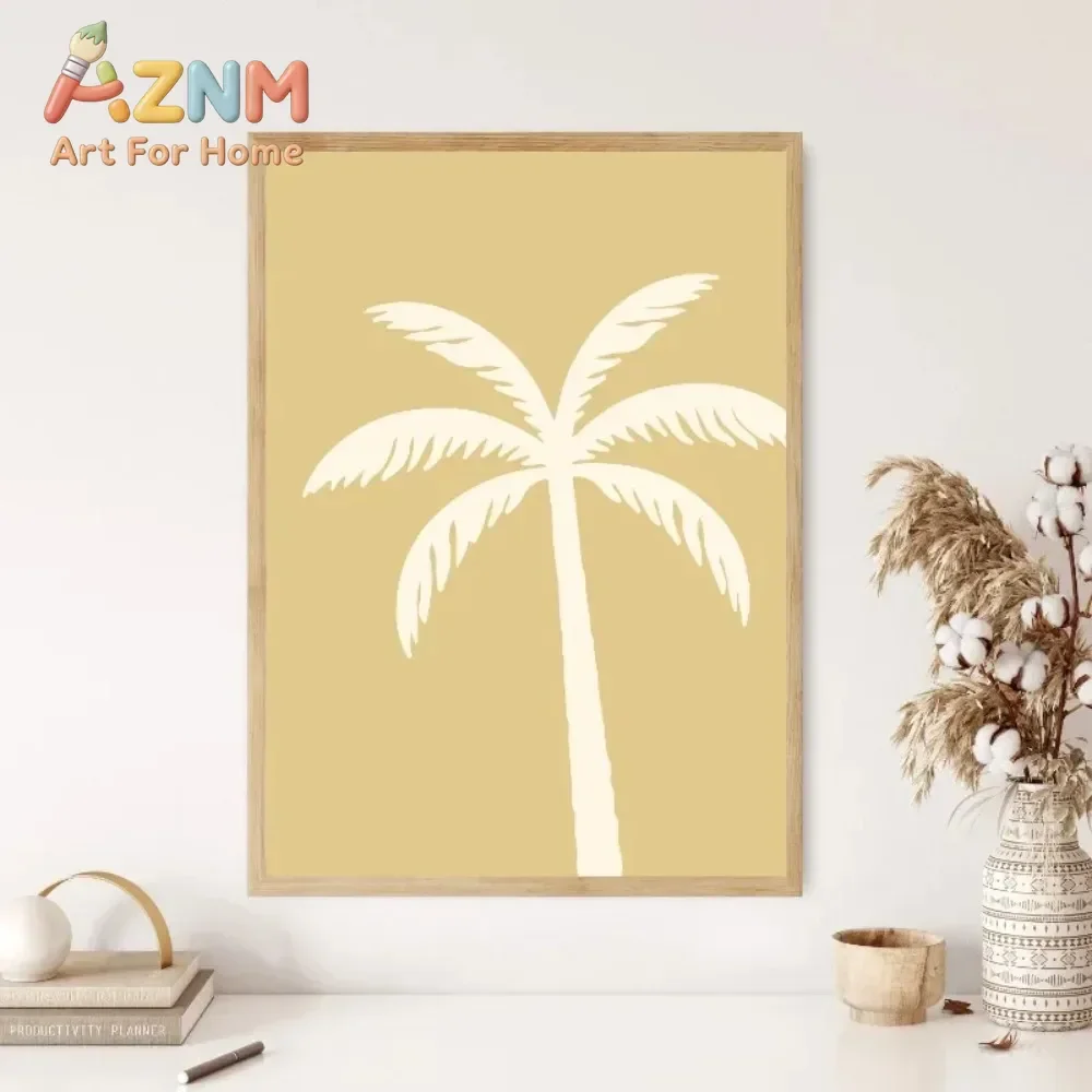 Boho Beach Surfer Sunset Minimalism Surfboard Sea Wave Poster Canvas Printing Wall Art Living Room Decor