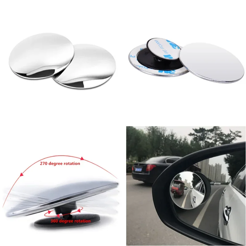 Universal Auto 360 Wide Angle Car Small Round Mirror for Nissan Teana X-Trail Qashqai Livina Tiida Sunny March Murano Geniss