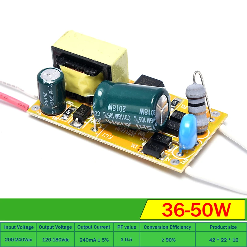 1PC 3W 5W 8W 18W 36W  LED Light Driver Drive Transfomer Chip Power Supply Transformer Radiating Module Board