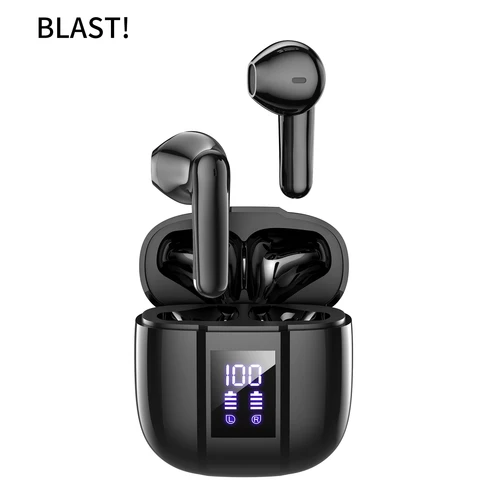 ¡El más nuevo BLAST! Auriculares estéreo inalámbricos verdaderos i50 Auriculares inalámbricos TWS con graves potentes Toque las 8 horas ¡BLAST! reducción de ruido i50