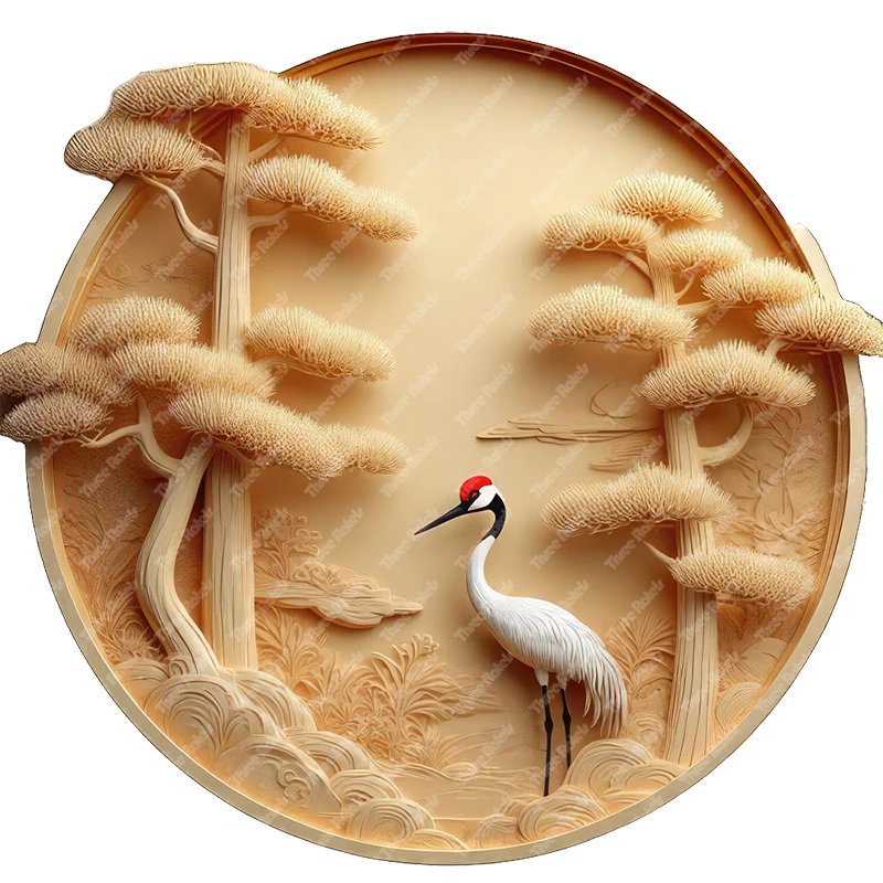 Three Ratels CF84 Elegant Crane Stickers for Home Decoration PVC Waterproof Car decals