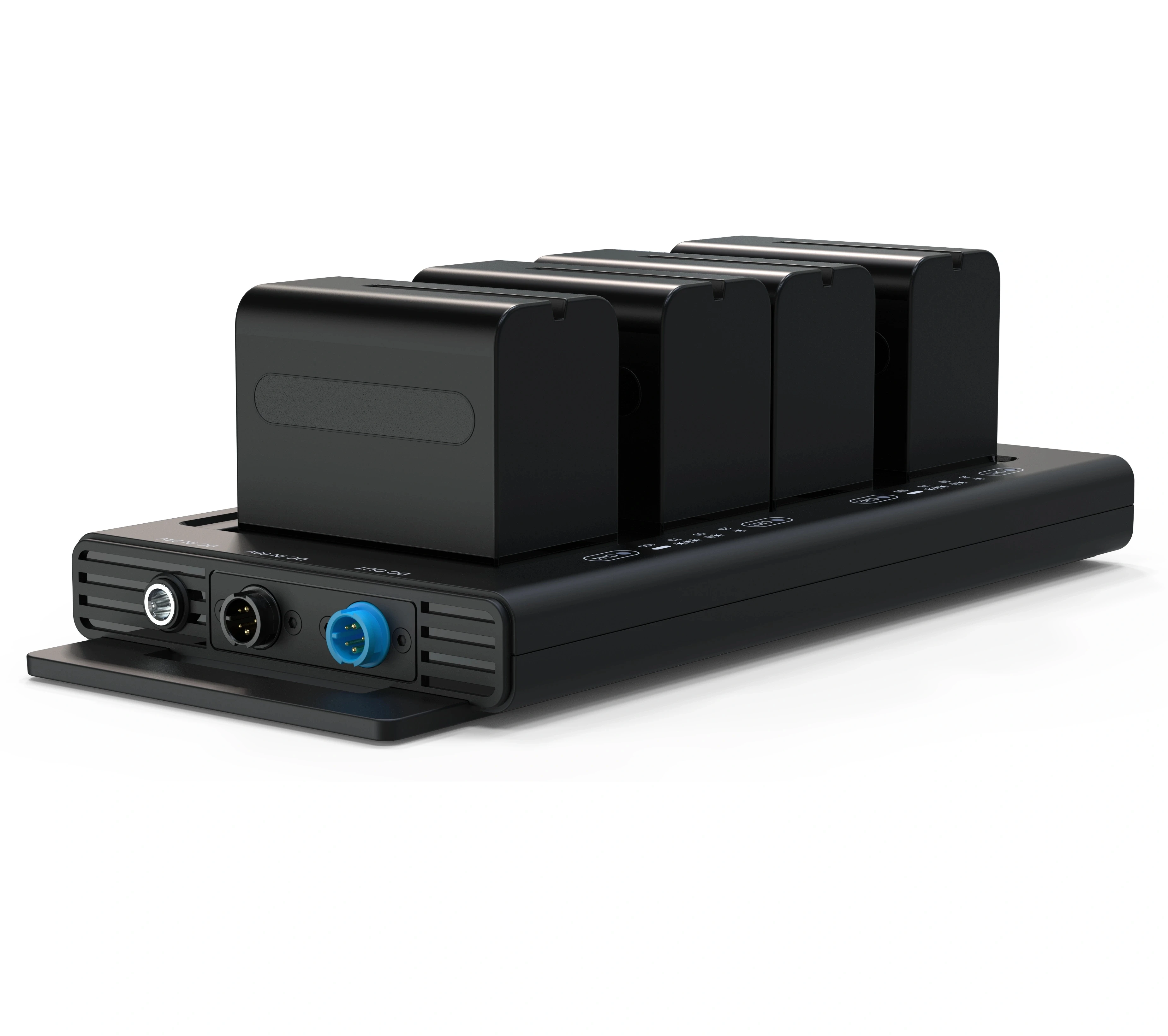 เครื่องชาร์จแบตเตอรี่ Pixel สําหรับ NP-F970 พร้อมเครื่องชาร์จแบตเตอรี่กล้องดิจิตอลด่วน 4 ช่อง (ไม่รวมแบตเตอรี่)