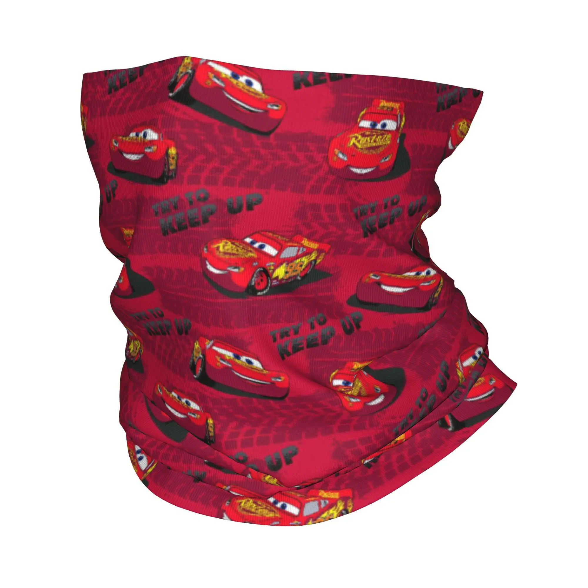 Custom Lightning McQueen Bandana Winter Neck Warmer Women Windproof Wrap Face Scarf for Hiking Cars Cartoon Gaiter Headband