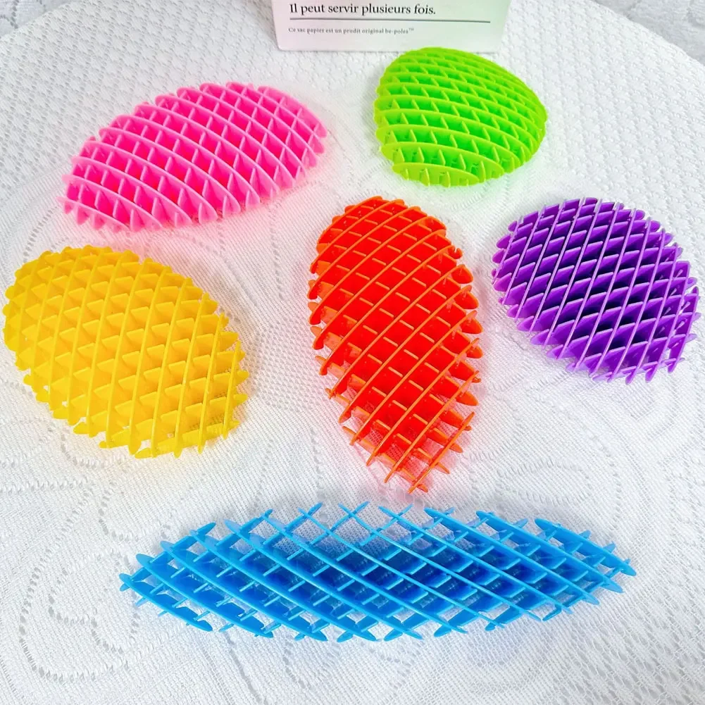 Fidget Worm Elastic Mesh Worm Unpacking Morphing Fidget Toy Six Sided Pressing Stress Relief Squishy Worms Stress Relief Toys