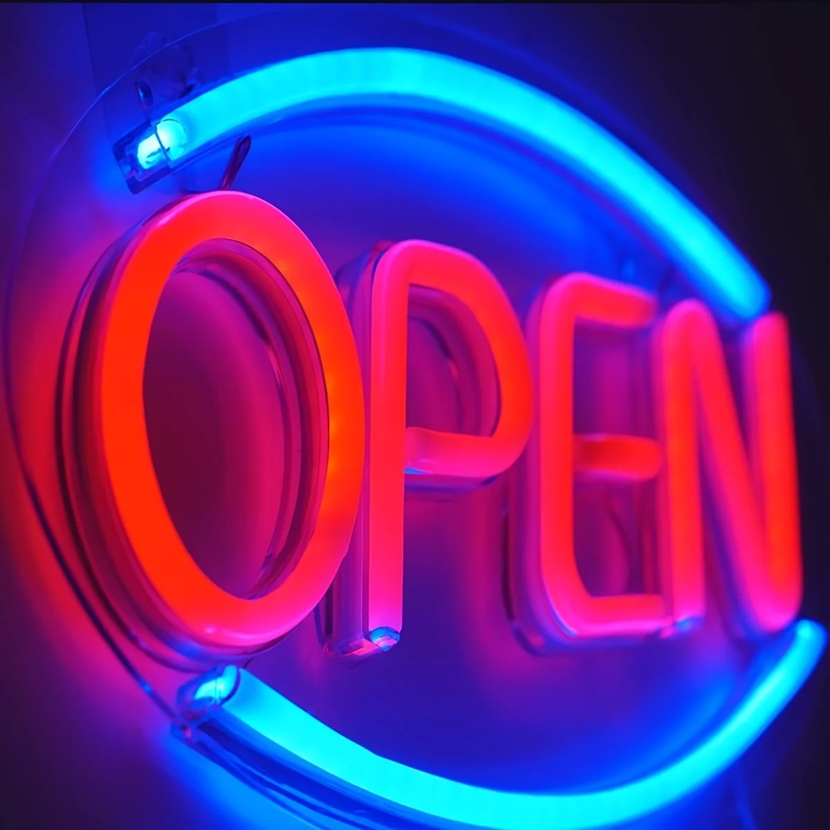 

1pcs LED Open Neon Sign Letters Decorative Night Lights For Stores Coffee Shops Bars Wall Decor Hotels and Outdoor Decorations