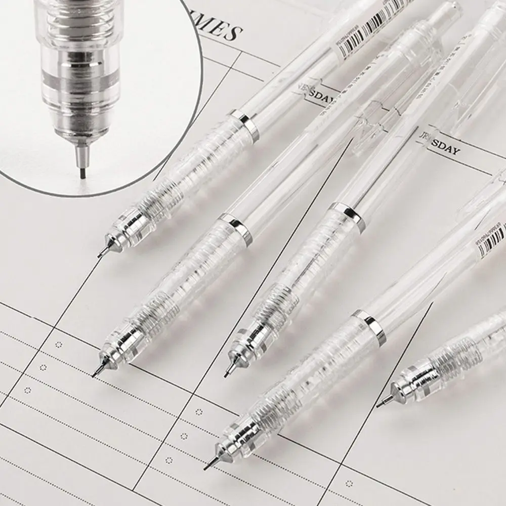 Simple Automatic Mechanical Transparent Pencil 0.5MM/0.7MM Plastic Drawing Special Pencil Office School Writing Art Supplies