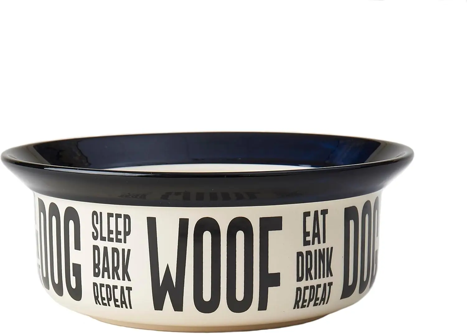

Two-Tone Stoneware Dishwasher Safe Dog Bowl, 4-Cup Capacity, 8.18-Inch Diameter for Medium and Large Pets