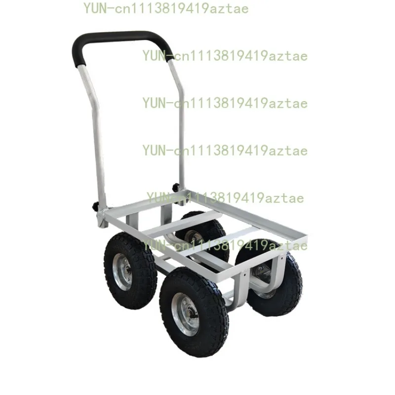 Multifunctional Foldable Cage Hand Truck Trolley, Push Cart Bicycle Cargo Trailer Luggage Cart for Cargo Storage Transport