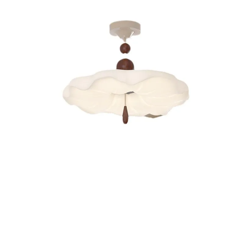 

Ceiling floating cloud half chandelier cream wind French medieval homestay study restaurant