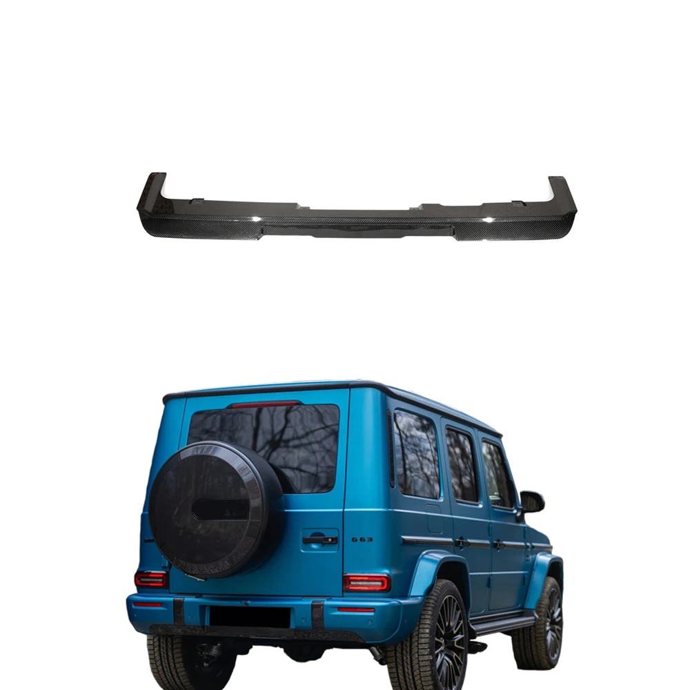

EUROCAR 2025 G-Class G500/G63/G450d W465 Carbon Fiber Rear Bumper Cover Diffuser Kit High Quality Black Auto