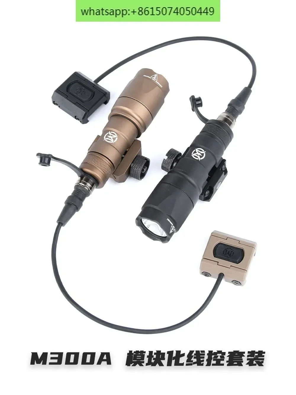 Obrázek 7: Fpřístav baterka M300A silná LED osvěta modbutton myš zadek drát ovládání spínač sada
