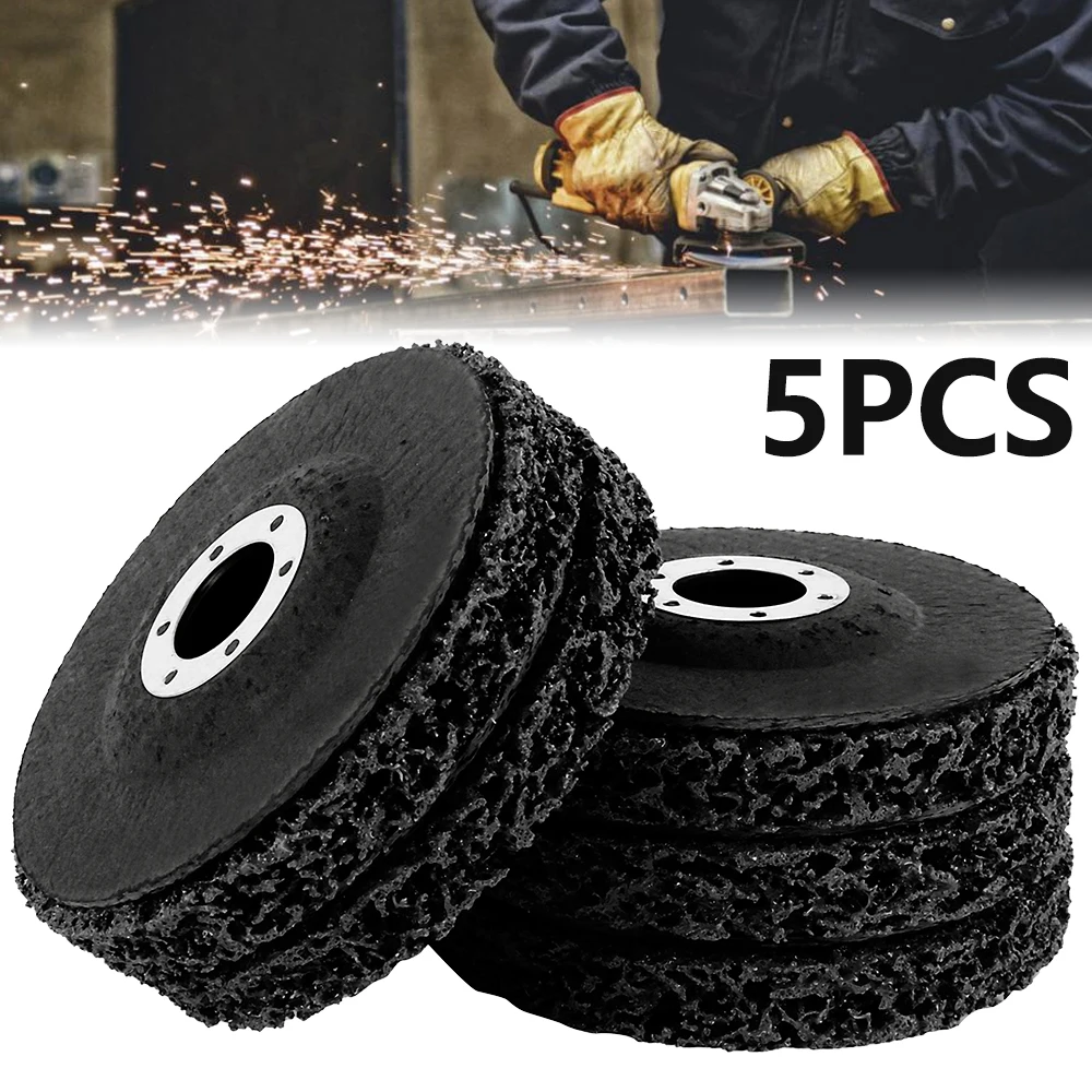 5Pcs Stripping Wheel Black Strip Discs Abrasive Quick Abrasive Strip Disc for Clean & Remove Paint Coating Rust and Oxidation