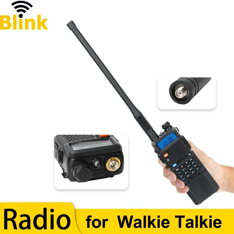 Baofeng Walkie Talkie Radio Antenna  AR-152 Tactical Antenna 136-520MHz VHF/UHF Amplifier Dual Band SIgnal Booster SMA Female