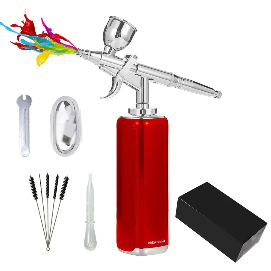 

Airbrush Set Cordless Airbrush kit with Compressor, Airbrush Cake Decoration High Airflow Miniature Painting Tool, Temporary Tat