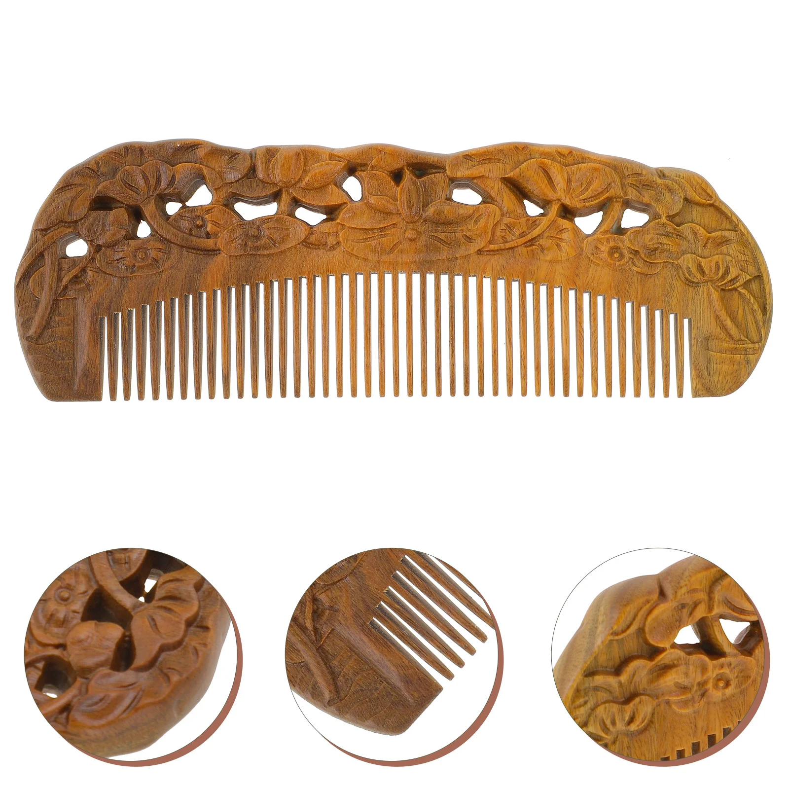 

1 шт. деревянная расческа, натуральная полированная расческа для распутывания зубов для всех типов волос, гладкий массаж кожи головы, без зацепок, статическая, не вьющаяся, широкая