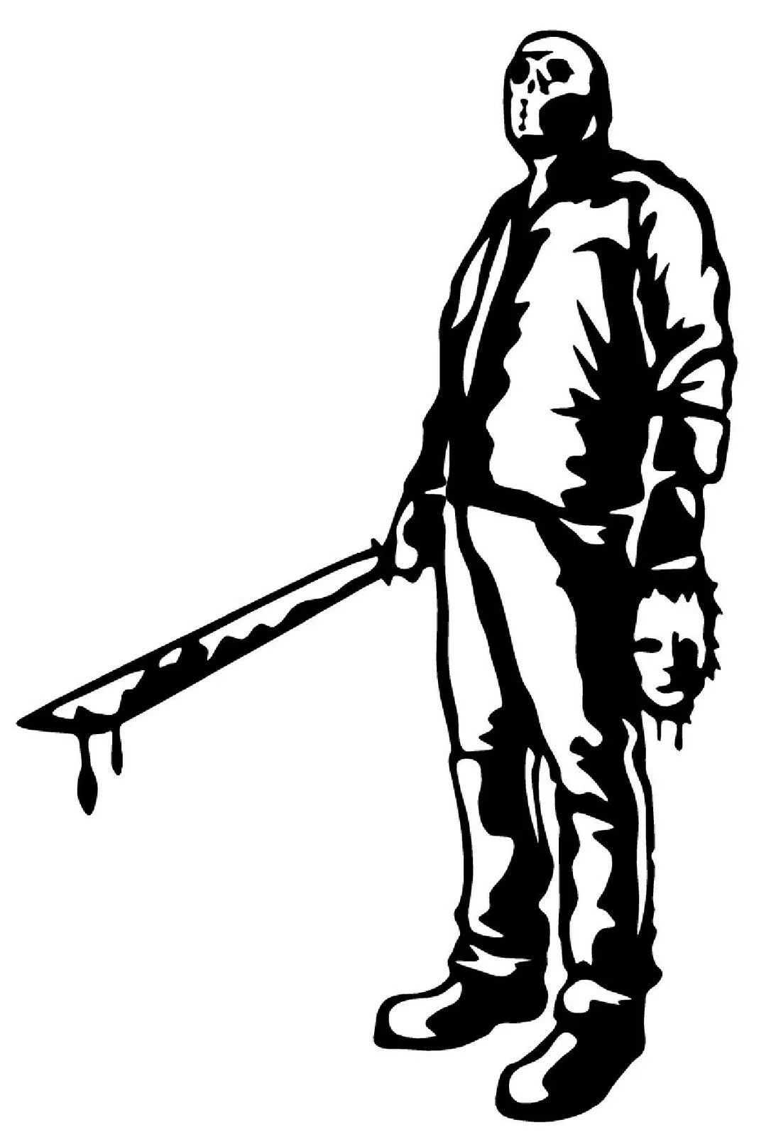 

For JASON Voorhees Friday the 13th Horror Vinyl Decal Sticker Car Bumper Window