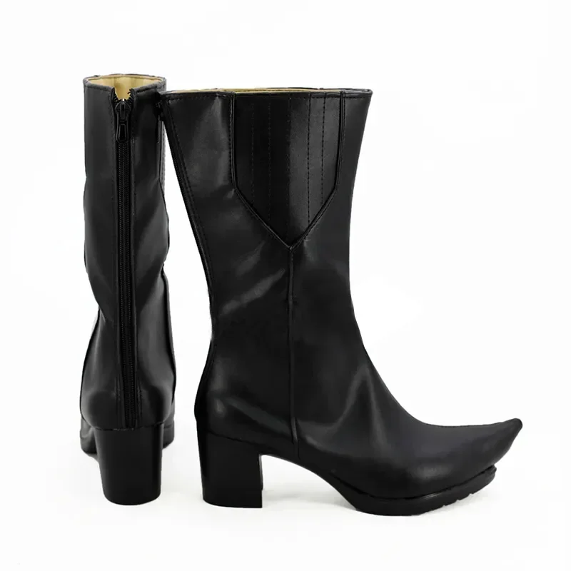 Bottes en cuir noir personnalisées pour hommes et femmes, chaussures de cosplay, accessoires de jeu pour Halloween, Persona 5, Kurusu Akira Joker, Amamiya Ren