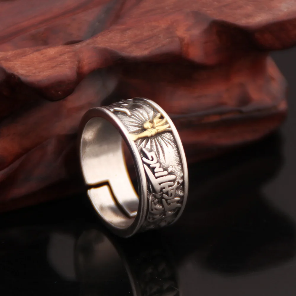 Monkey and Luffy Fighting Boom Opening Rings for Men Women Vintage Two Tone Adjustable Ring Fans Party Jewelry Gift