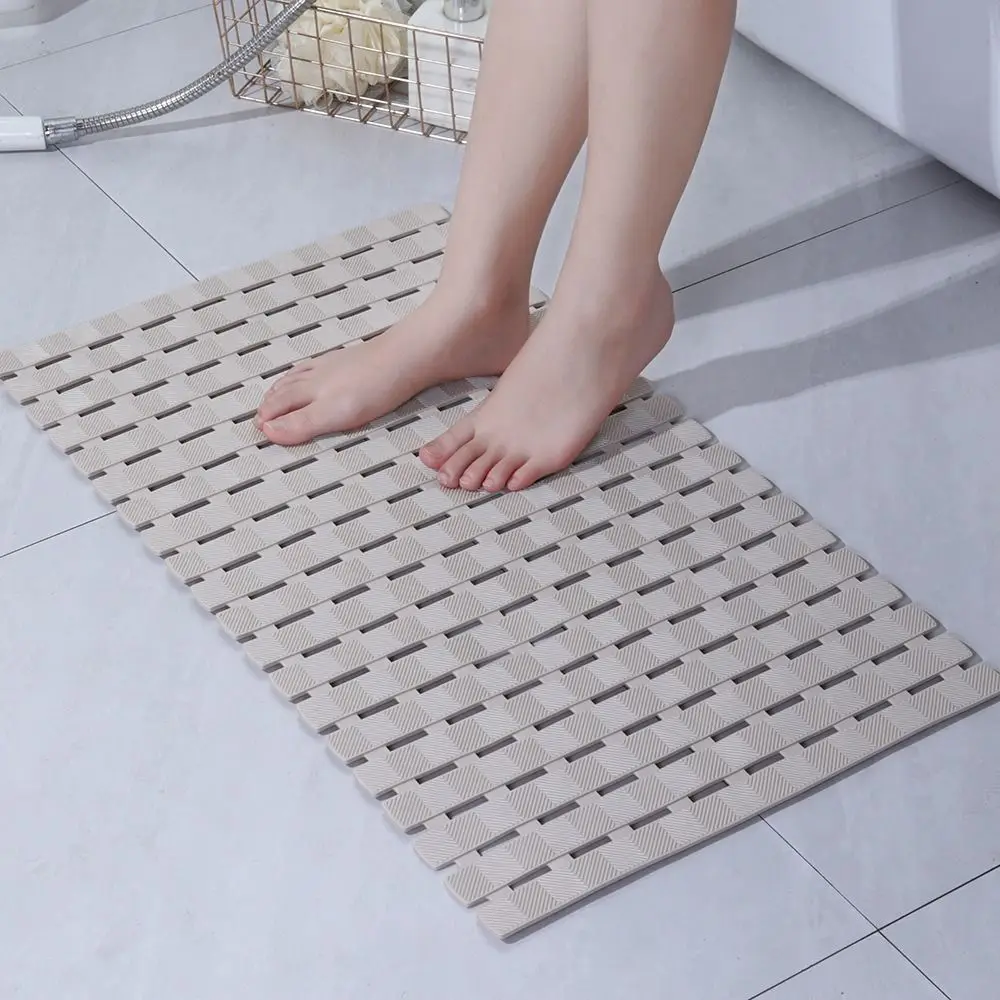 

Anti-drop Anti-slip Floor Mat PVC Draining Hole Foot Massage Pad Suction Cups Exfoliating Shower Foot Scrubber Household