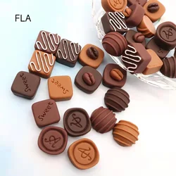 10pcs/Bag Resin Chocolate Miniatur Decor Resinous Fairy House Decoration Home Miniature Food Play Decor Diy Phone Case Decor