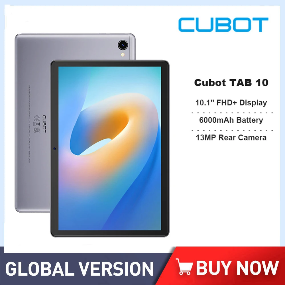 Cubot TAB 10 tablety 4GB + 64GB Android 11.0 Octa Core 10.1 Cal wyświetlacz FHD 6000mAh 4G sieć 13MP tylna kamera przenośna tabletka PC