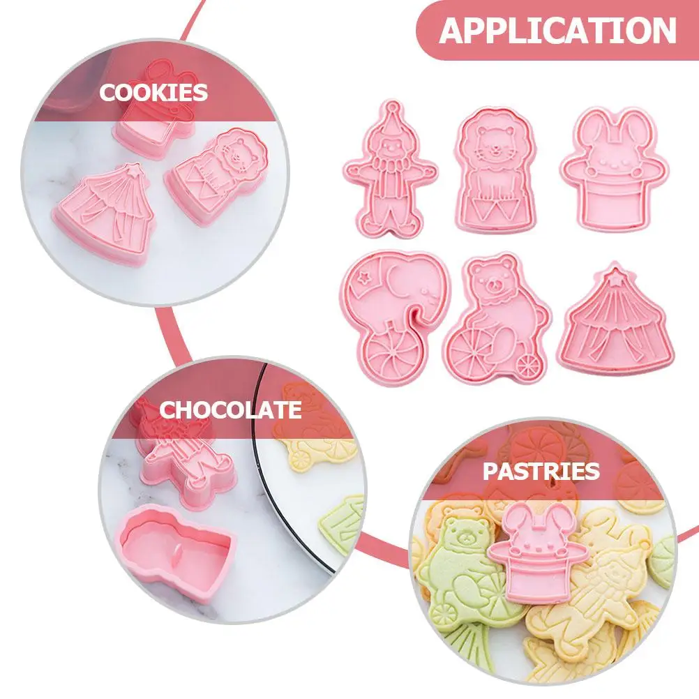 6 Pcs Lion Cookie Cutter Biscuit Mold Biscuits Fondant Cutters Shapes Circus Animal Holiday Small Child