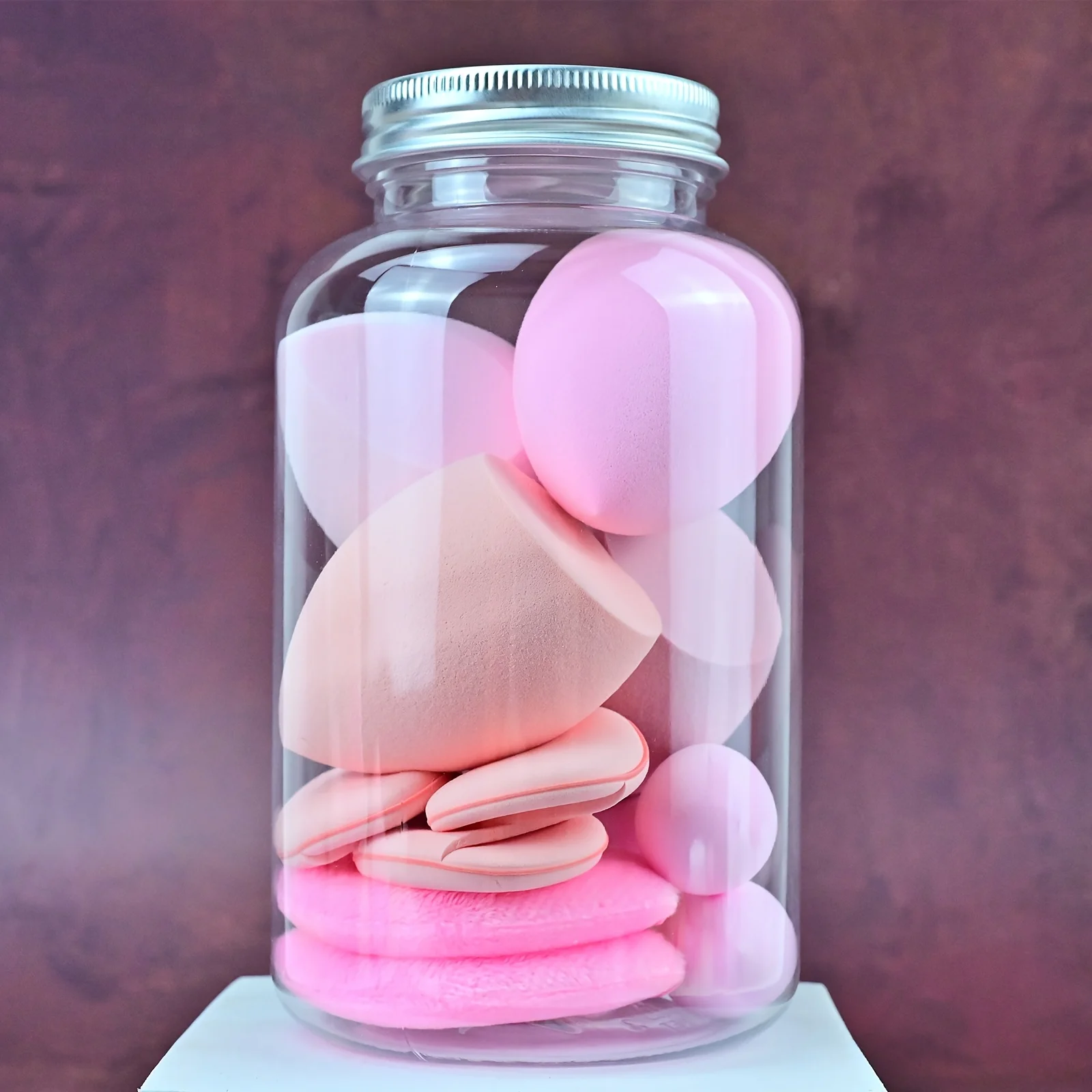 طقم إسفنجة مكياج احترافية مكون من 12 قطعة - 2 مروحة و4 بيض و3 أصابع + 3 خلاطات صغيرة |   كريم أساس ناعم خالٍ من اللاتكس لجميع أنواع البشرة