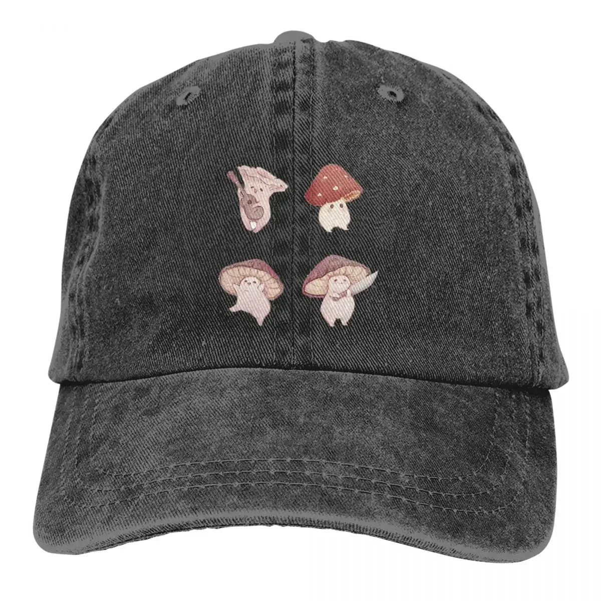 

Hot Fashion Casual Four Cute Mushroom Friends Baseball Cap Men Hats Women Visor Protection Snapback Stick Caps For Travel Gift