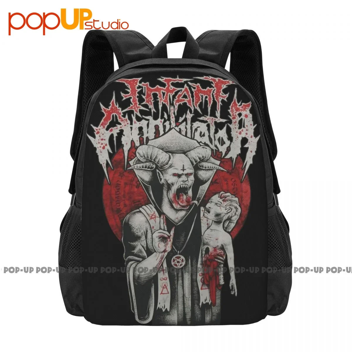 Infant Annihilator Band Demon Logo Backpack Large Capacity Bookbag Beach Bag Shopping Bag Bags For Travel