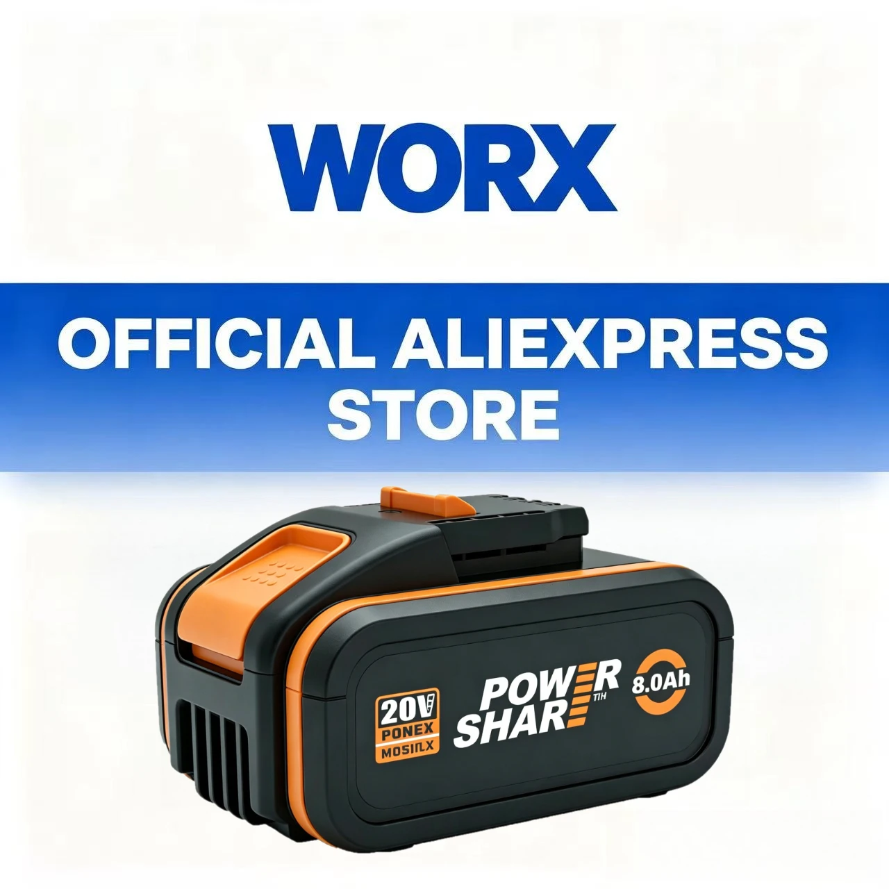 WORX 20V 6.0Ah 8.0Ah 4Pin Battery WA3555 WA3551 WX128 Compatible with WORX 20V PowerShare Cordless Hedge Trimmers power tool