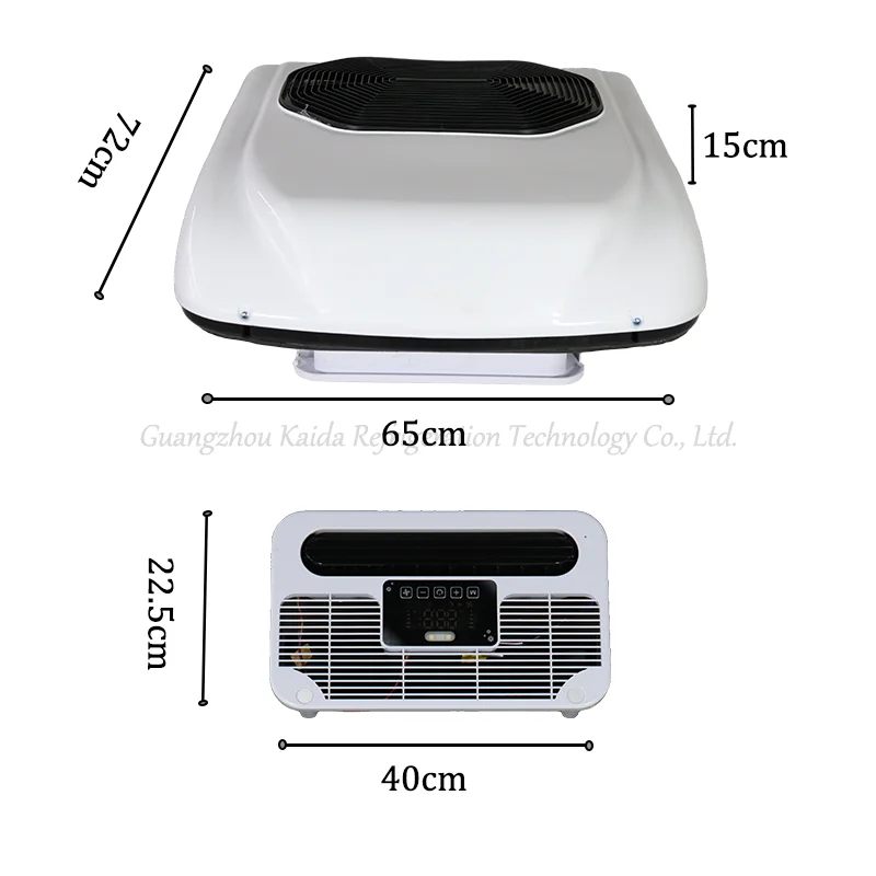 12V Factory Direct Roof-mounted Parking Air Conditioner For Long-distance Towed RVs 1 Year Remote Warranty