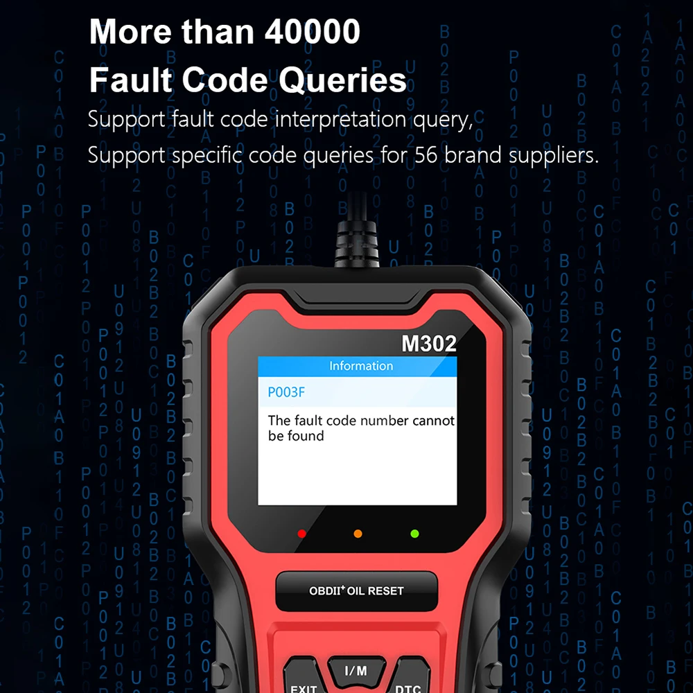 M302 سيارة obd2 الماسح الضوئي رمز القارئ السيارات خطأ رمز محو أدوات التشخيص iCloud طباعة دعم البرمجيات ترقية الملحقات