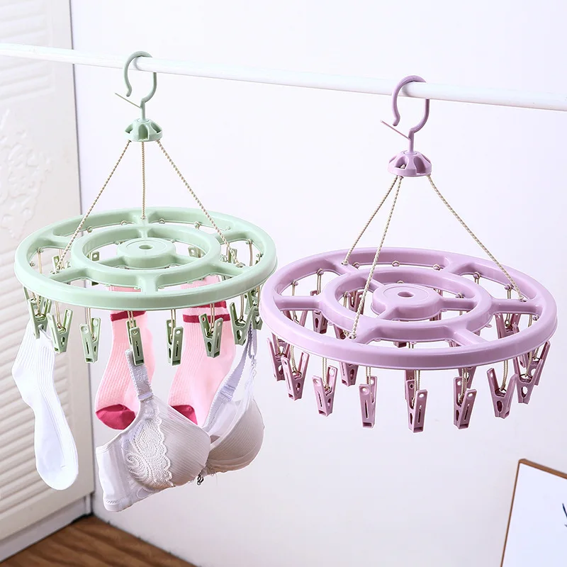 Socks Drying Rack Windproof Clothes Drying Clip Multi-functional Hanger Hanging Clothes Cool Underwear Socks Hanging Artifact view 3