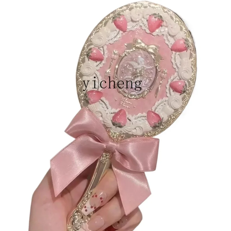 

XL Strawberry Cupid Series Mirror High Value Princess Style Makeup Mirror Accessories