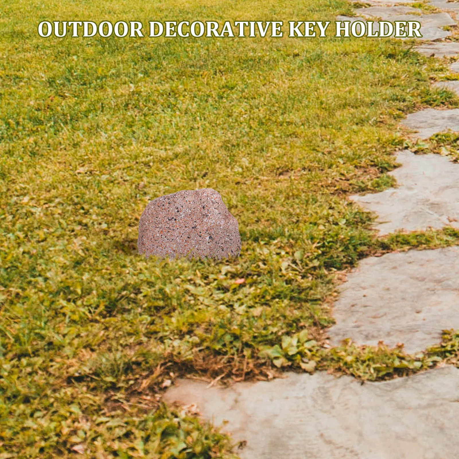 في الهواء الطلق وهمية حجر مفتاح مخفي واقعية الراتنج روك مفتاح صندوق مخفي مفاتيح احتياطية تخزين لحديقة ساحة الفناء صندوق تخزين خارجي #2