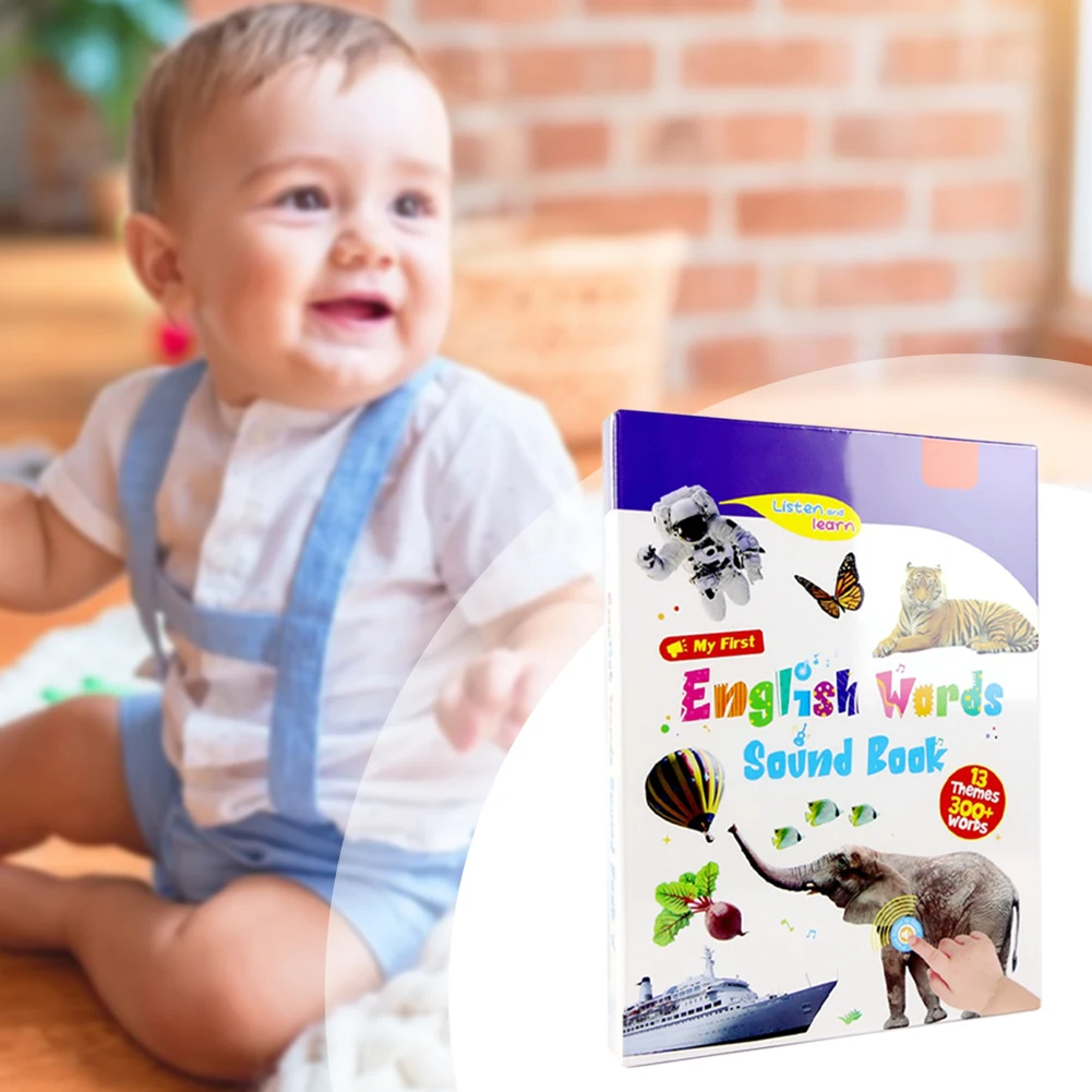 English Learning Talkings Book for Kids Interactive Sound Book for Babies Toddlers Fun Early Educational Toy