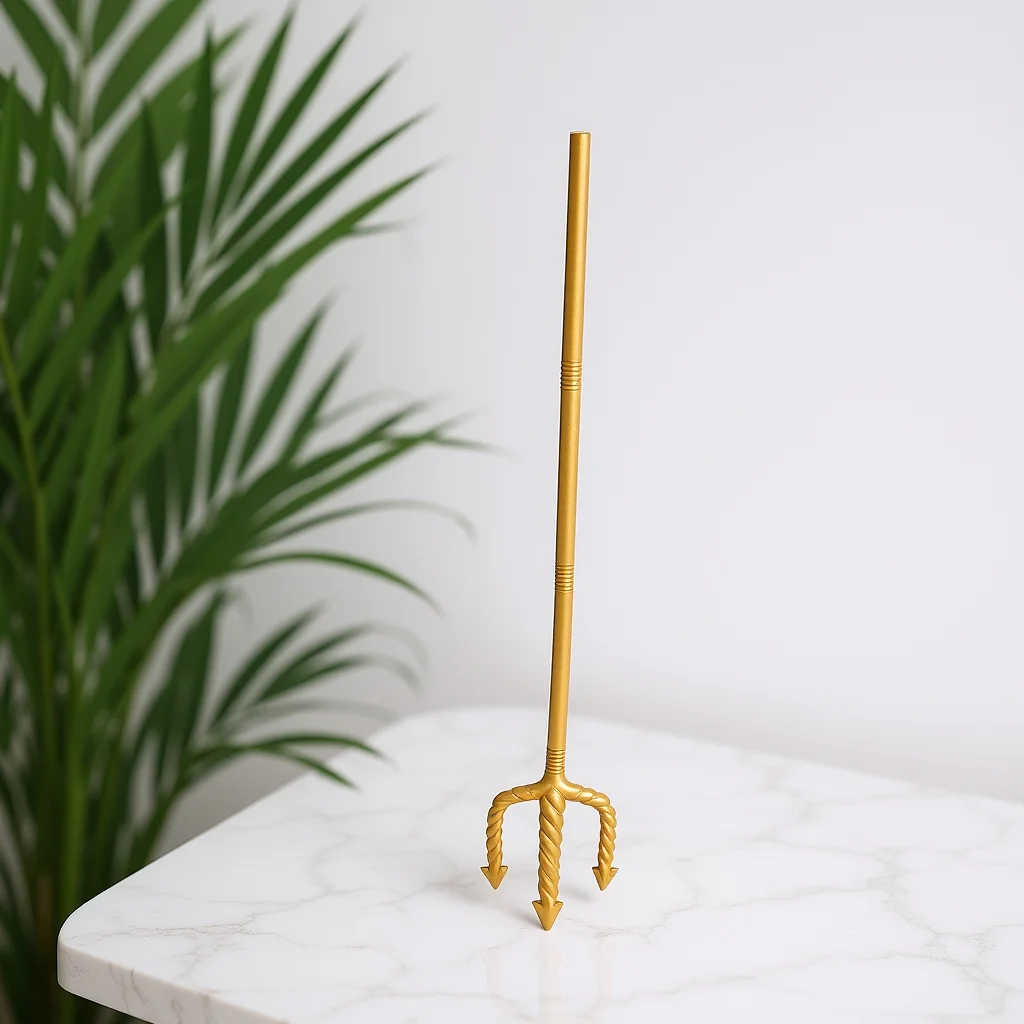 Dämon Gabel Halloween Cosplay Prop Goldene Kunststoff Abnehmbare Dreizack Teufel Kostüm Party Dekoration Teufel Cosplay Gabel